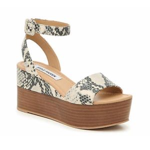 BRAND NEW! snake skin wedges
